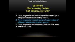 EPA CFC 608  Type 3  Low Pressure  Practice Exam Questions [upl. by Robb555]