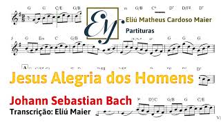 Jesus Alegria dos Homens  Partitura para Violino Solo [upl. by Otrebireh]