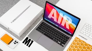 Macbook Air M1 UNBOXING and REVIEW  2020 [upl. by Vieva865]