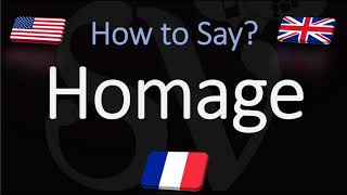 How to Pronounce Homage CORRECTLY American English British French Pronunciation [upl. by Ronoel411]