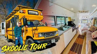 This GORGEOUS DIY Mini Bus Tiny House Will BLOW Your Mind [upl. by Tibbetts360]