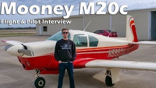 Mooney M20c  Flight and Pilot Interview [upl. by Attekahs]