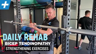 Bicep Tendinopathy Strengthening Exercises  Tim Keeley  Physio REHAB [upl. by Lorrad436]