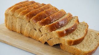 No Knead Whole Wheat Bread Quick And Easy [upl. by Apilef298]