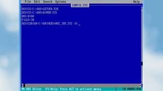 How I Setup MSDOS Setup Drivers amp Memory [upl. by Diehl]