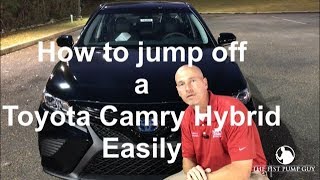 How to jump of a Toyota Camry Hybrid easily with Gary Pollard The Fist Pump Guy at Bondy’s Toyota [upl. by Atiekahs]