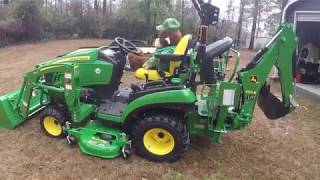 2018 John Deere 1025r new 260B backhoe 120R loader [upl. by Flin739]