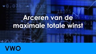 Arceren van de maximale totale winst  Economie voor vwo  Vraag amp Aanbod [upl. by Eckblad]