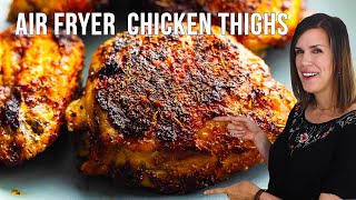 Crispy Air Fryer Chicken Thighs  Boneless  Bone In [upl. by Helali414]