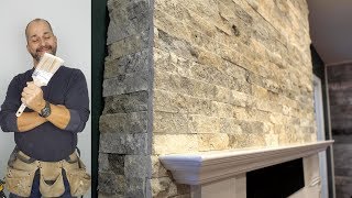 DIY How To Install Stone on Your Fireplace Easily [upl. by Armond148]