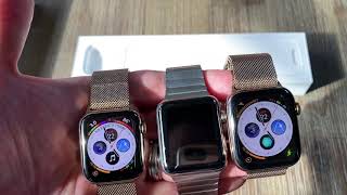 Apple Watch Series 4 Gold 40mm vs 44mm vs 42mm  Unboxing [upl. by Lyford4]