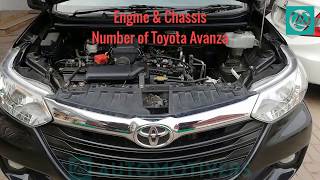 How to Find Engine amp Chassis Number of Toyota Avanza  Location of Engine Number of Avanza [upl. by Mayda]