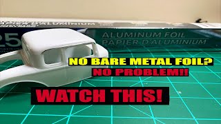 HOW TO Chrome Scale Model Car Trim Using Aluminum Foil [upl. by Schofield]