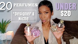 💕20 Amazing Perfumes UNDER 20 Designer amp Niche AffordableCheap Perfumes For Women On A Budget [upl. by Adilen]