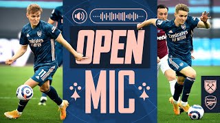 OPEN MIC  Martin Odegaard  West Ham vs Arsenal 33  Compilation [upl. by Imailiv]