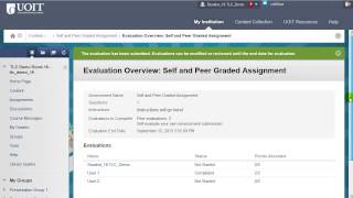 Blackboard 91  Self and Peer Assessment Student Instructions [upl. by Ajan523]