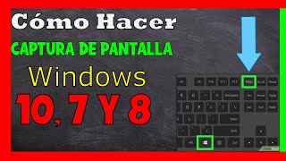 Como Tomar Captura de Pantalla en Computadora ✅ Windows 10 Windows 7 y 8 [upl. by Sivatco]