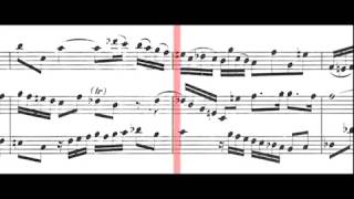 BWV 1017 Violin Sonata in C Minor Scrolling [upl. by Aylmer]