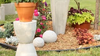 DIY Concrete Garden Ornaments [upl. by Enytnoel]