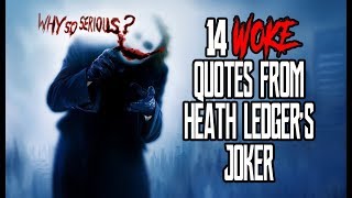 14 Woke Quotes From Heath Ledgers Joker [upl. by Atilal]