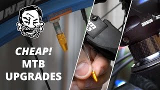 10 Ridiculously Cheap Mountain Bike Upgrades [upl. by Carnay]