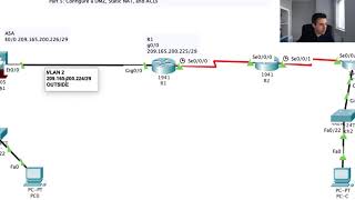 Configuring an ASA Firewall on Cisco Packet Tracer  Part One [upl. by Yorztif254]