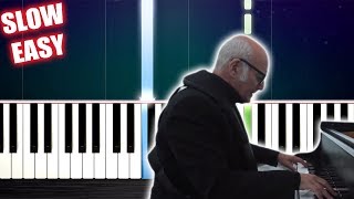 Ludovico Einaudi  Nuvole Bianche  SLOW EASY Piano Tutorial by PlutaX [upl. by Reyotal11]