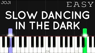 Joji  SLOW DANCING IN THE DARK  EASY Piano Tutorial [upl. by Ahsinrev]