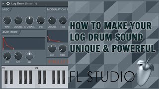 How to make your Log Drum POWERFUL and unique  Mixing  Amapiano LOG DRUM Tutorial  FL Studio [upl. by Nosnehpets]