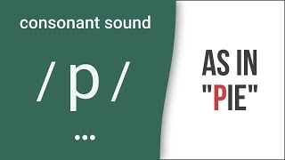 Consonant Sound  p  as in quotpiequot  American English Pronunciation [upl. by Thibaud]