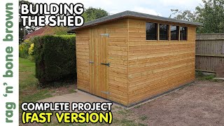 DIY Building A Shed From Scratch  Complete Project Fast Version [upl. by Yauq]