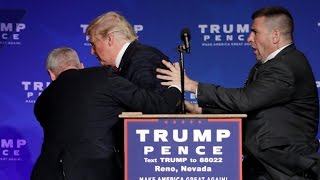 Donald Trump rushed off stage during rally in Nevada [upl. by Ronoel]