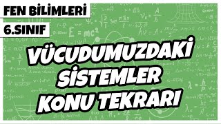 6 Sınıf Fen Bilimleri  Vücudumuzdaki Sistemler Konu Tekrarı  2022 [upl. by Cy]