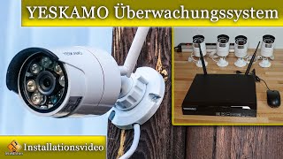 YESKAMO Überwachungssystem Komplettanlage  Einbau und Installationsvideo [upl. by Michaele49]