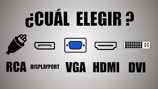 HDMI vs VGA vs DISPLAYPORT vs DVI vs RCA  ¿Cuál debo elegir [upl. by Guild624]