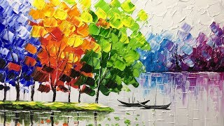 Creating a Landscape With a Palette Knife [upl. by Zelma878]