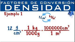 Conversión de unidades de Densidad  Ejemplo 1 [upl. by Head268]