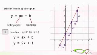 Wiskunde  Formule bij lineaire grafiek [upl. by Saleem304]