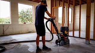 Grinding amp Polishing Our Concrete Floor [upl. by Nwahsauq770]