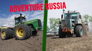 Farming in Russia Kirovets Rostselmash amp Siberia  Farmworldtv on the road [upl. by Sillert]