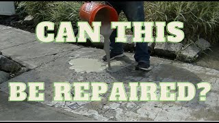 How To Resurface A Badly Damaged Concrete Walkway [upl. by Graybill]