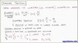 Surface Tension part 1  Lecture 13  Chemical Engineering Fluid Mechanics [upl. by Ela]