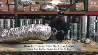 HowTo Connect Flex Duct to a Collar  The Duct Shop [upl. by Now535]