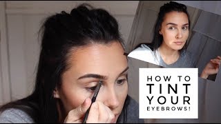 How to tint your own eyebrows Godefroy tint kit from Amazon [upl. by Nomzaj]