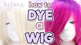 HOW TO DYE A SYNTHETIC WIG  Alexas Wig Series 7 [upl. by Kcira]