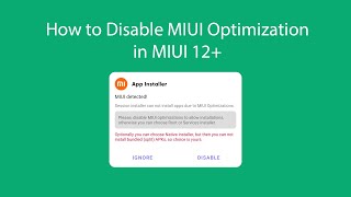 How to Disable MIUI Optimization on MIUI 12 [upl. by Mcnelly981]