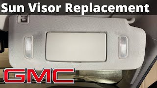 GMC Yukon amp Sierra Sun Visor Replacement  How To Remove Replace Change Vanity Light DIY [upl. by Rempe]