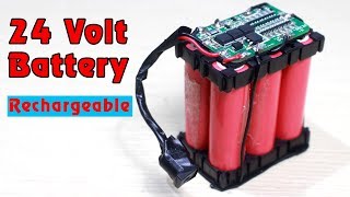 How to make 24V RECHARGEABLE BATTERY  6s lithium ion battery pack [upl. by Harty]