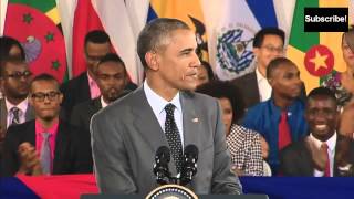 Barack Obama in Jamaica Patois quotGreetings massive Wha gwaan Jamaicaquot [upl. by Enyar368]