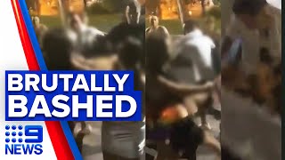 School girls brutally bashed on Mardi Gras  9 News Australia [upl. by Oilenroc]